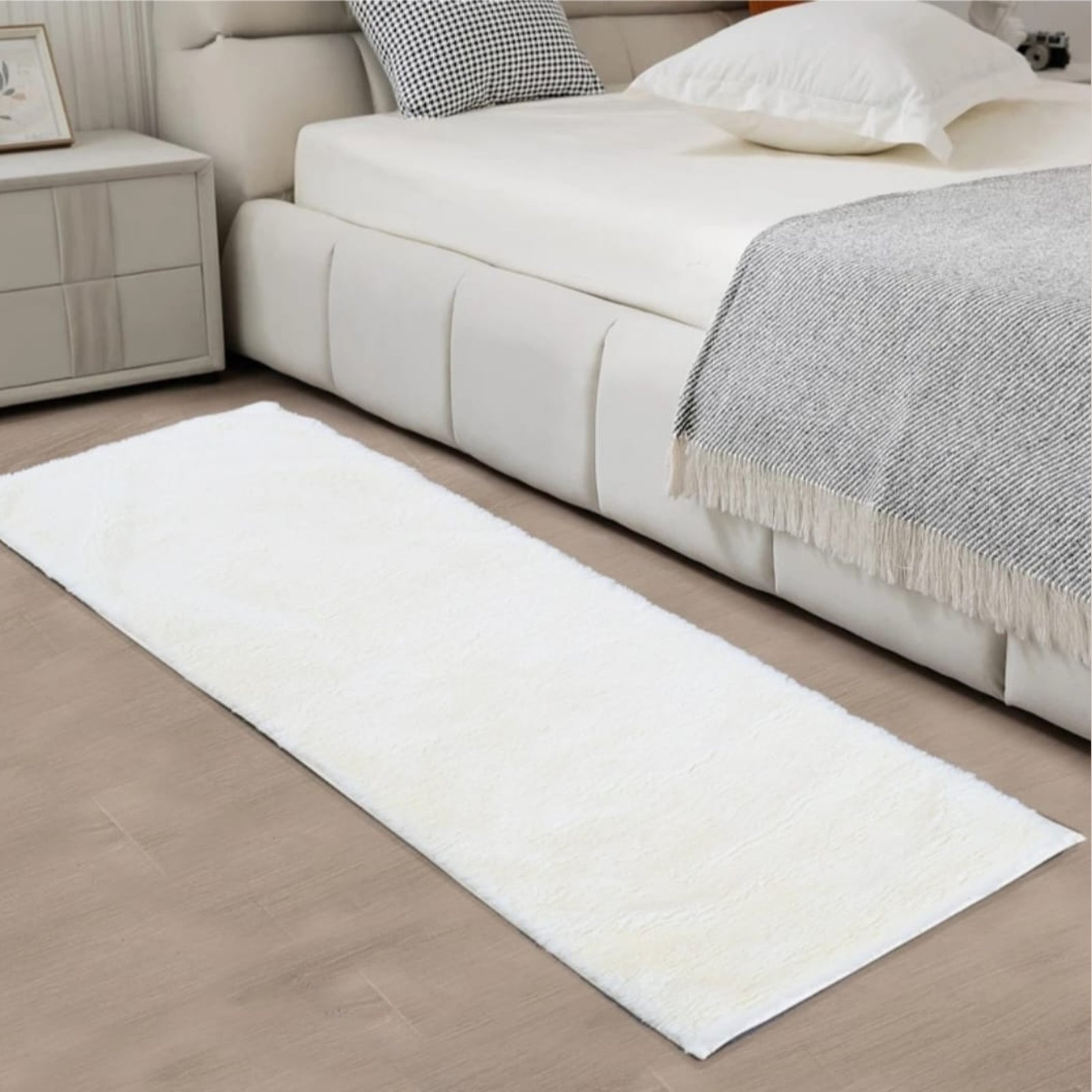 Cotton White Hotel Double Bed Sheet 